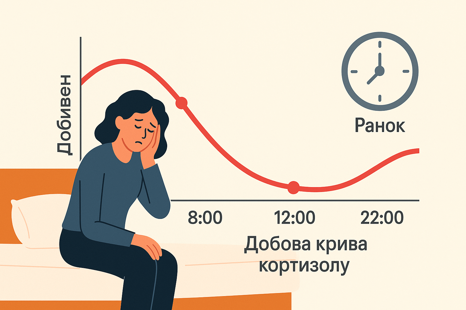 Втома після сну: що покаже добова крива кортизолу